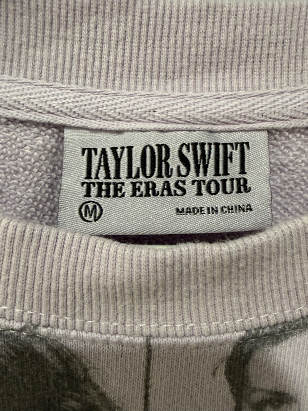 Taylor Swift The Eras Tour Cropped Lavender Crewneck Pullover Sweatshirt Size M - Picture 6 of 11